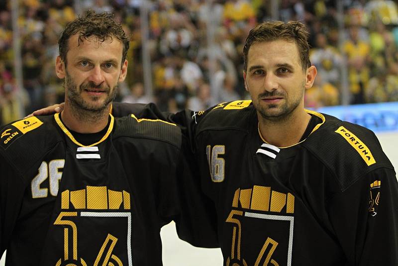 Rozlučka hokejových dvojčat Hübla a Lukeše v Litvínově