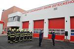 Slavnostní otevření nové hasičské stanice v Mostě v úterý 8. února.