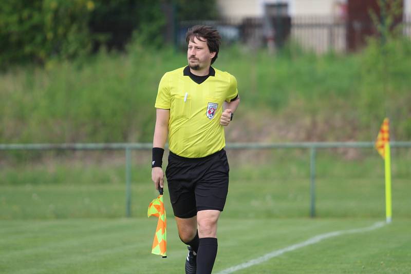 Zápas Horního Jiřetína s Modrou, který domácí vyhráli 1:0.