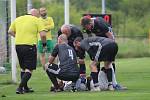 Zápas Horního Jiřetína s Modrou, který domácí vyhráli 1:0.