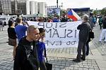 Demonstrace proti islámu, 1. náměstí v Mostě, 28. září.