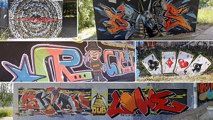 Graffiti na Mostecku