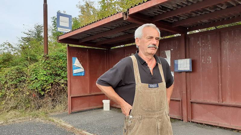 Komořany, místní část města Most. Pamětník Miroslav Sosnovec.