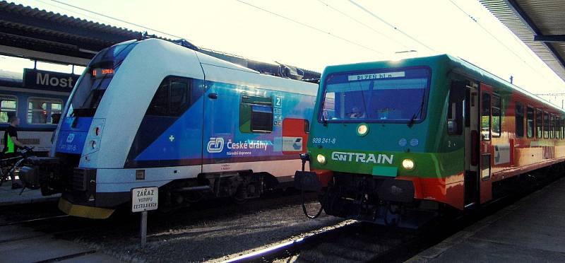 Rychlíkové spoje na trati Most - Plzeň zajišťuje společnost GW Train Regio