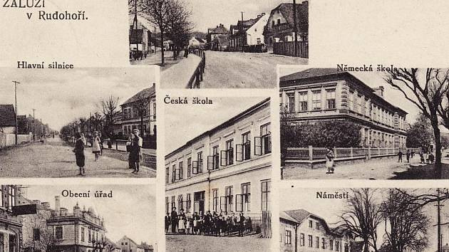 Historická pohlednice Záluží.