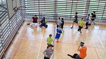 Děti z chanovské školy se zapojily do florbalového tréninku