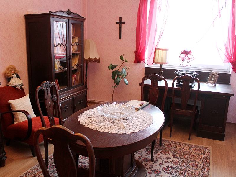 Vzpomínkový pokoj v domově pro seniory v Meziboří.