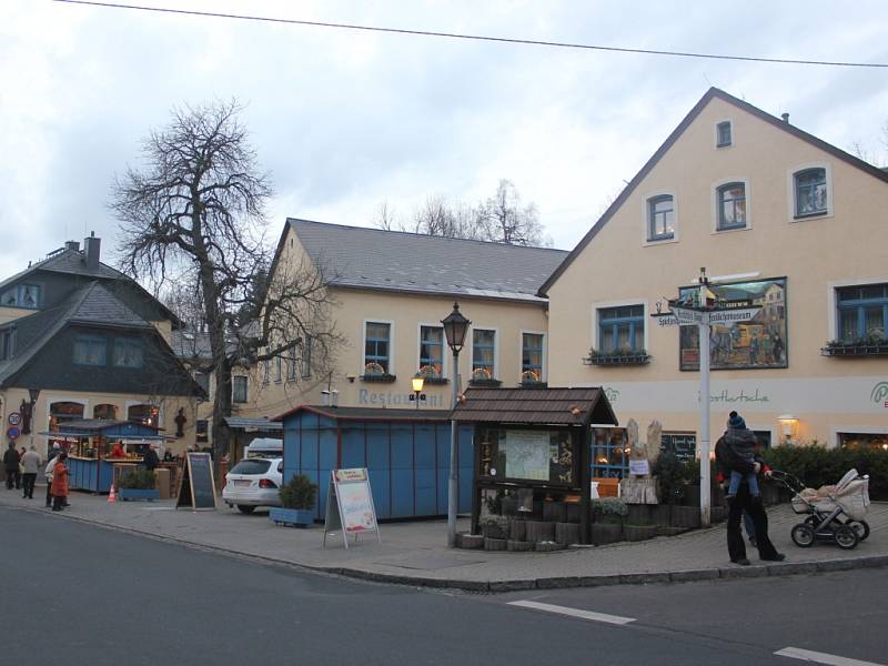 Centrum krušnohorského hračkářství, městečko Seiffen.