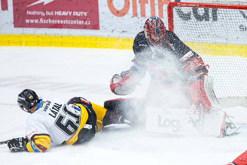 První zápas předkola play off mezi Hradcem a Litvínovem.