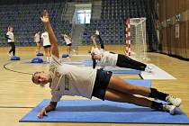 Veronika Andrýsková během přípravy v mostecké sportovní hale.