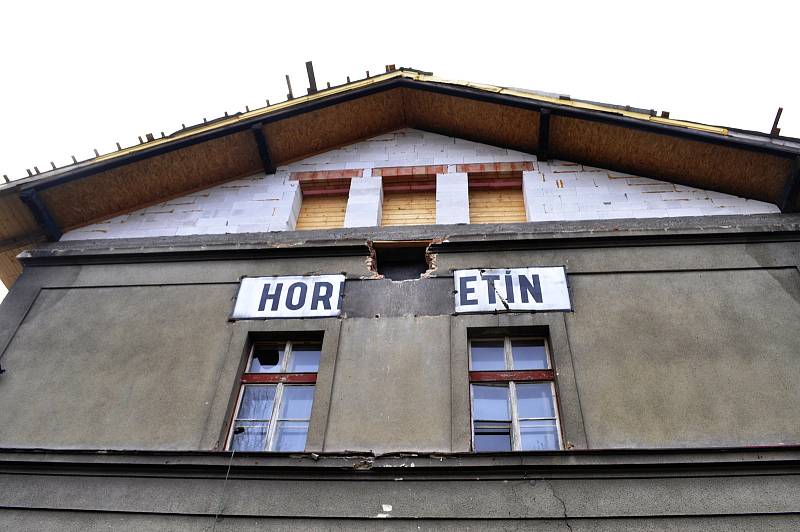 Město Horní Jiřetín, přestavba bývalého nádraží na hotel