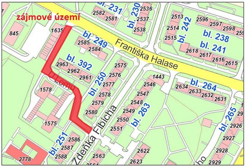 V Mostě se hledá nové dopravní řešení pro 8 lokalit. Změny navrhne studie. Dotčené oblasti jsou na mapce vyznačeny červeně.