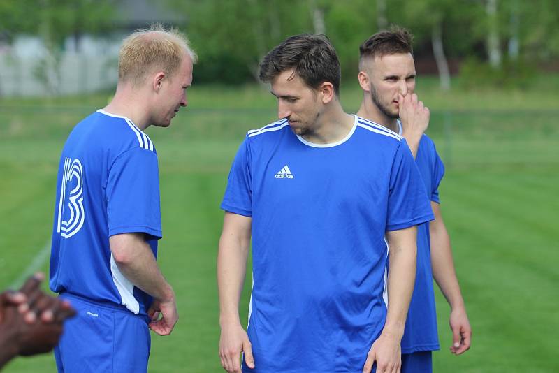 Zápas Horního Jiřetína s Modrou, který domácí vyhráli 1:0.