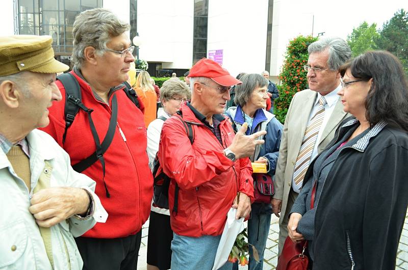 Mostecký volební mítink ČSSD s demonstrací horníků