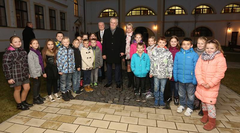 Prezident Miloš Zeman přijel na návštěvu do Krupky.