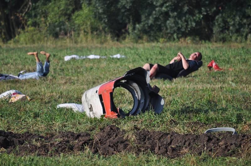 Taktické cvičení, pád letadla u Kateřiny.