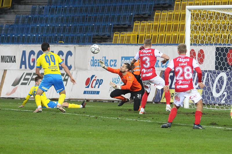 Teplice v důležitém utkání doma prohrály s Pardubicemi 1:2