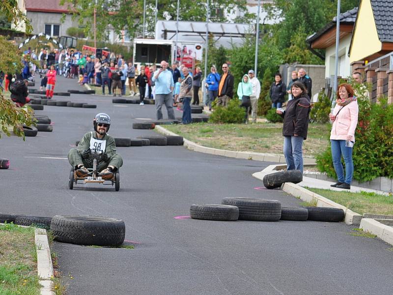 Vyrobili si káry a dali si dostaveníčko v na kopci v Háji u Duchcova.