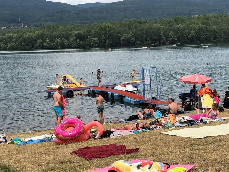 Vodní nádrž Barbora v Oldřichově u Duchcova.