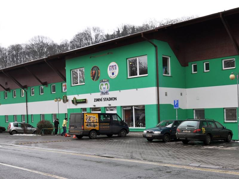 Zimní stadion v Bílině.