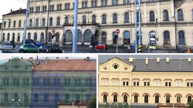Proměna budovy vlakového nádraží v Teplicích.