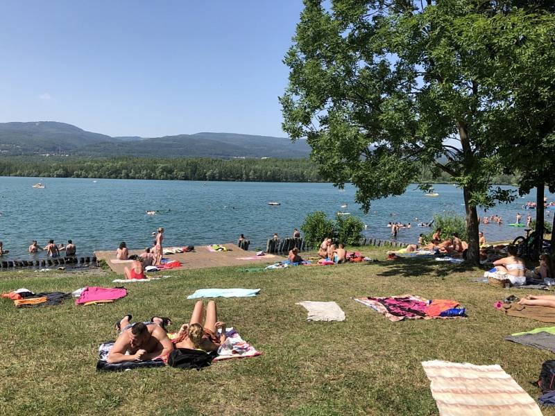 Vodní nádrž Barbora v Oldřichově u Duchcova.