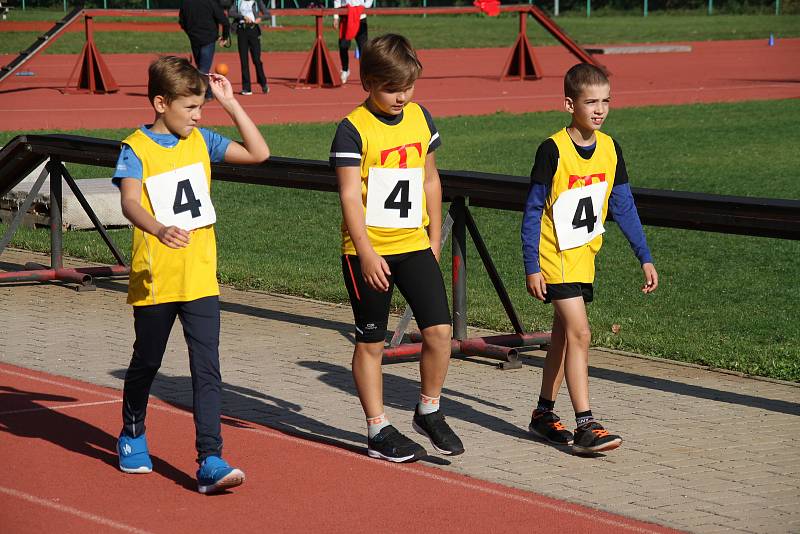 Z dětských atletických závodů v Bažantnici v Duchcově.