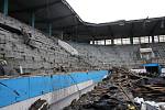 Bourání teplického zimního stadionu