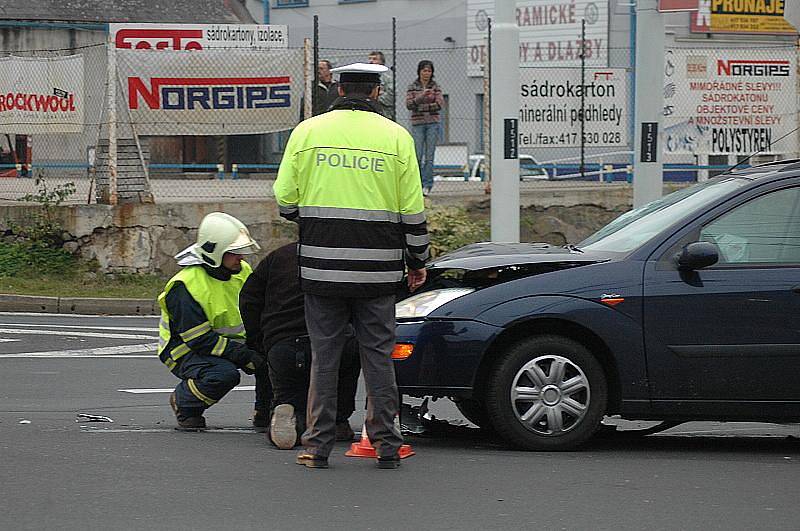 Nehoda v centru Teplic