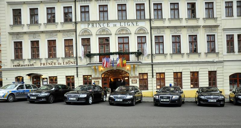 Prezident Zeman obědval ve středu v hotelu Prince de Ligne Teplice