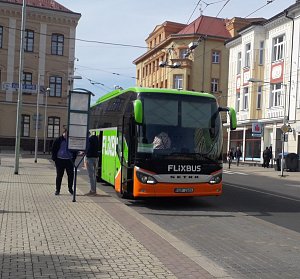 FlixBus v Teplicích.