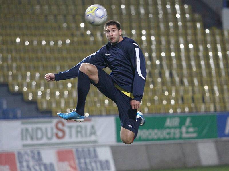 Trénink FK Teplice. Michal Smejkal