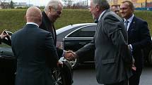Miloš Zeman navštívil elektrárnu v Ledvicích.