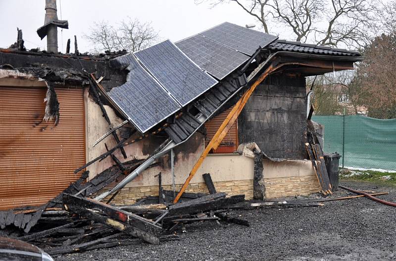 Požár rodinného domku v Krupce Unčíně
