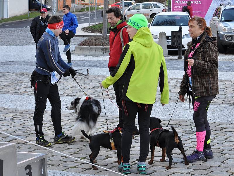 Z Teplického zimního půlmaratonu...