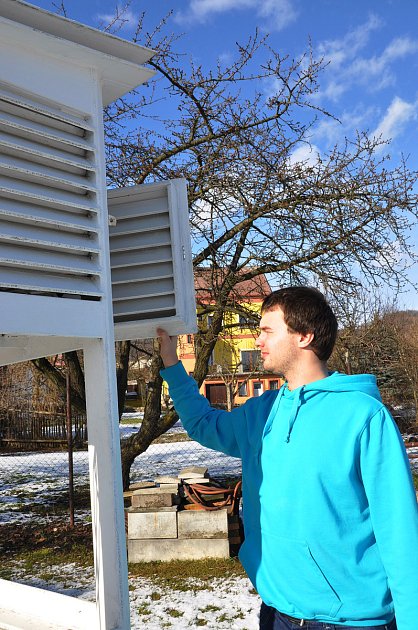 Amatérský meteorolog Jan Pícha ze Střelné v Košťanech.