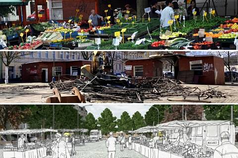 Včera, dnes a zítra. Začala přeměna Tržního náměstí v Teplicích.