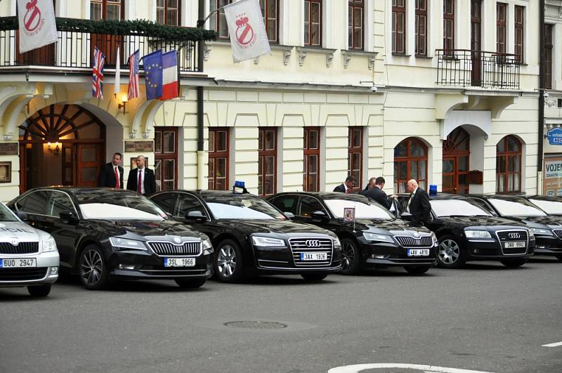 Prezident Zeman obědval ve středu v hotelu Prince de Ligne Teplice