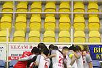 Teplice v šlágru kola porazily doma Chrudim (v červeném) 2:0.