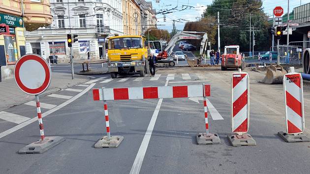 Rekonstrukce kanalizace na křižovatce Lounské ulice v Teplicích