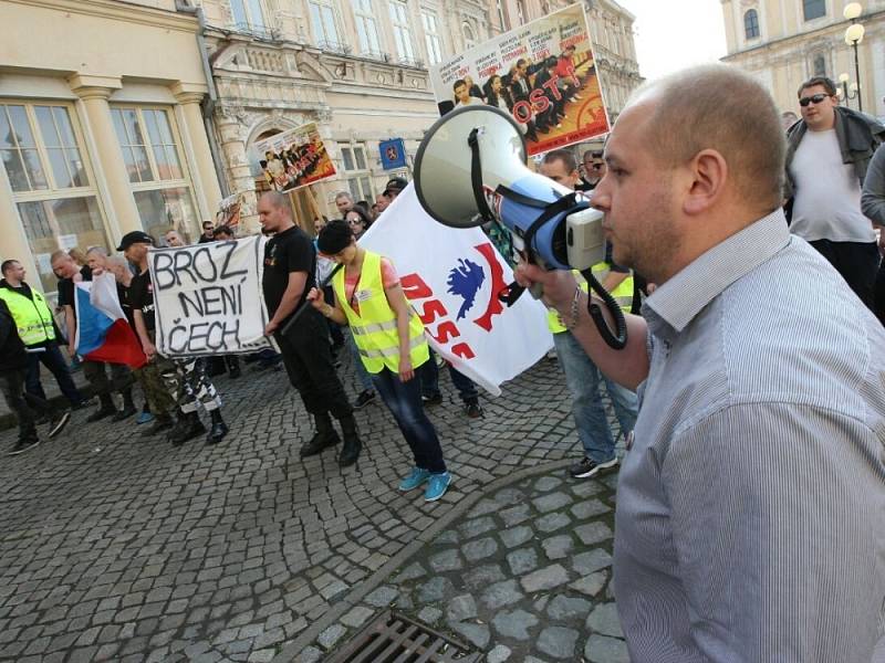 Protestní shromáždění DSSS v Duchcově 29.3. 2014