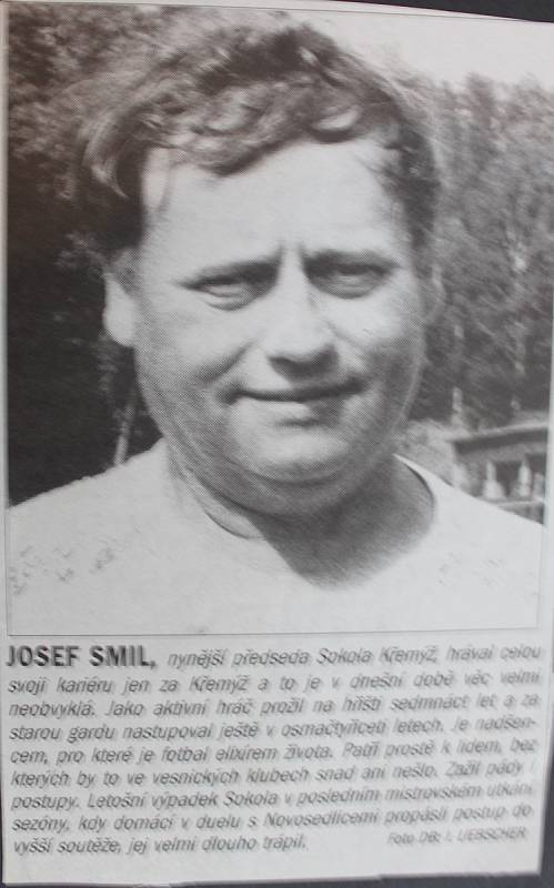 Výstřižky z novin, Josef Smil.