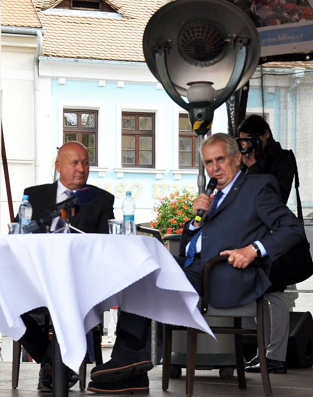 Návštěva prezidenta ČR Miloše Zemana v Bílině v říjnu 2017.