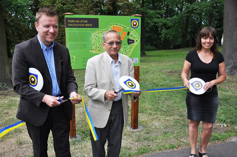 Otevření discgolfového hřiště v Teplicích.