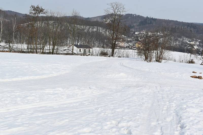 SK Dubí, takto to tam vypadá po oblevě, ve čtvrtek 18. února.