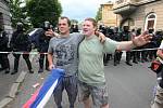 Demonstranti v Duchcově, 22. 6. 2013