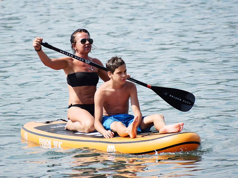 Vodní nádrž Barbora v Oldřichově u Duchcova.