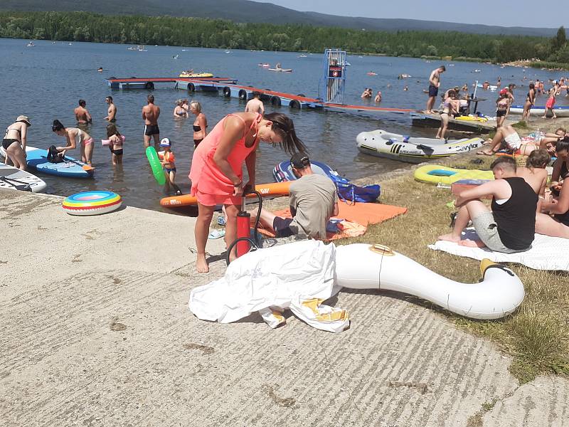 Vodní nádrž Barbora u Teplic.