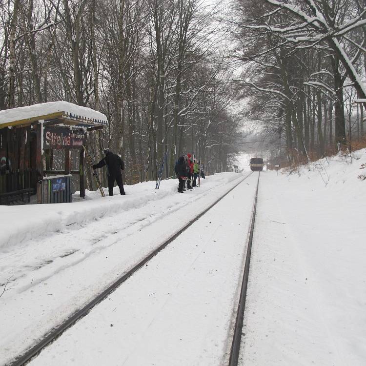 Motoráček do hor o víkend využilo hodně turistů.