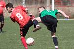 Soběchleby (v červeném) porazily Oldřichov B 2:0